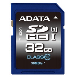 Karta pamięci ADATA  32GB SDHC UHS-1 Class10  ( 30MB/s)  PHOTO/VIDEO FULL HD