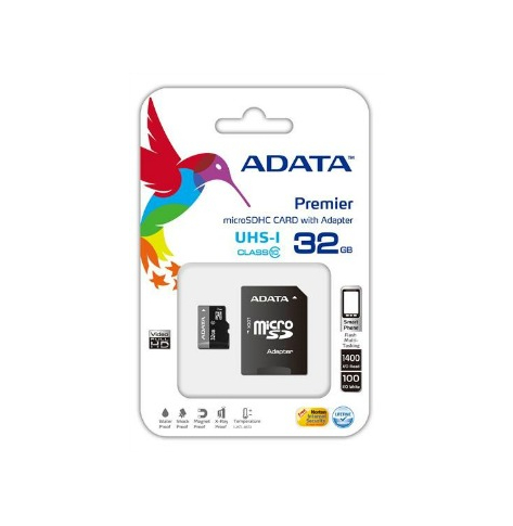 Karta pamięci ADATA micro SDHC 32GB Class 10  UHS-I (30 MB/s ,MAX IOPS)+ Adapter