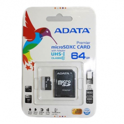 Karta pamięci ADATA Premier Micro SDXC UHS-I 64GB (Video Full HD) +SDHC Adapter