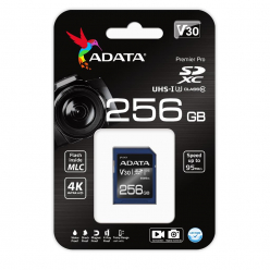 Karta pamięci ADATA Premier Pro SDXC UHS-I U3 Class 10 256GB (R95/W60) retail