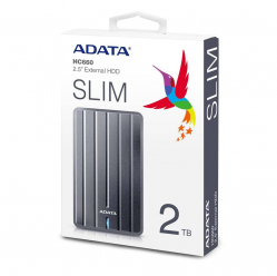 Dysk zewnętrzny HDD Adata HC660 2TB USB 3.0 GRAY COLOR BOX