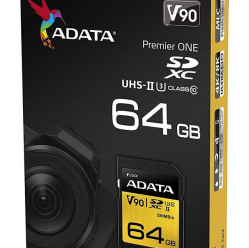 Karta pamięci ADATA 64GB Premier ONE SDXC UHS-II U3 Class 10, R/W up to 290/260 MB/s