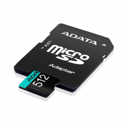 Karta pamięci ADATA 512GB Premier Pro MICROSDXC, R/W up to 100/80 MB/s, with Adapter