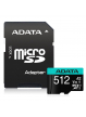 Karta pamięci ADATA 512GB Premier Pro MICROSDXC, R/W up to 100/80 MB/s, with Adapter