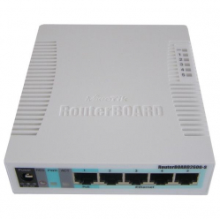 Switch MikroTik RB260GS OS 5xGig LAN 1xSFP,web browser Soho  plastic case