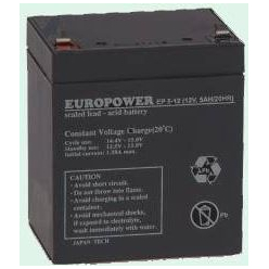 Bateria Europower 12V/5Ah T2 (6,35mm)
