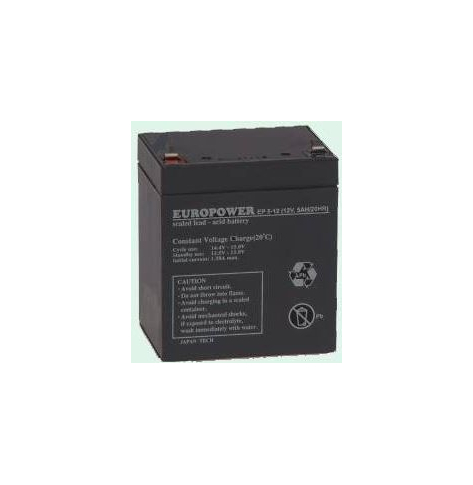 Bateria Europower 12V/5Ah T2 (6,35mm)