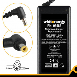 Whitenergy zasilacz 20V/4.5A 90W wtyczka 5.5x2.5mm