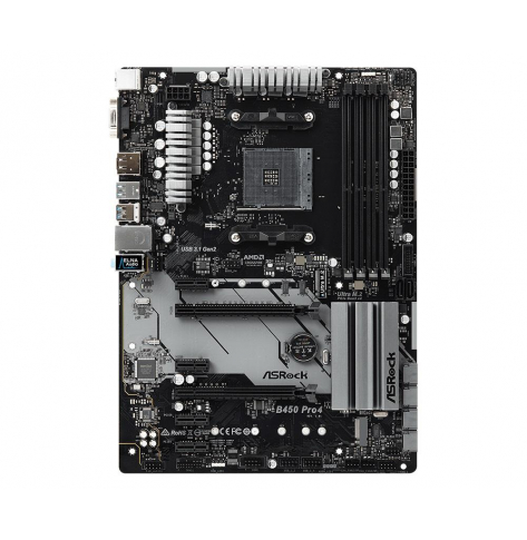 Płyta główna ASRock B450 PRO4 AM4 4xSATA3 DDR4 3200 USB 3.0+3.1 (Type A+C)