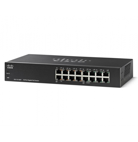 Switch niezarządzalny Cisco SG110-16HP 16-Portów PoE Gigabit