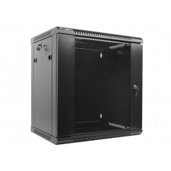 Szafa serwerowa Lanberg 19'' 12U 600x450mm czarna  drzwi szklane 