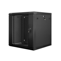 Szafa serwerowa Lanberg 19'' 12U 600x600mm czarna  drzwi szklane 