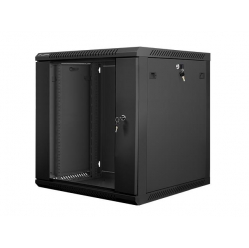 Szafa serwerowa Lanberg 19'' 12U 600x600mm czarna  drzwi szklane 