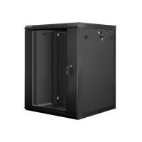 Szafa serwerowa Lanberg 19'' 15U 600x600mm czarna  drzwi szklane 