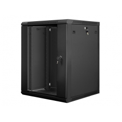 Szafa serwerowa Lanberg 19'' 15U 600x600mm czarna  drzwi szklane 