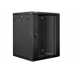 Szafa serwerowa Lanberg 19'' 15U 600x600mm czarna  drzwi szklane 
