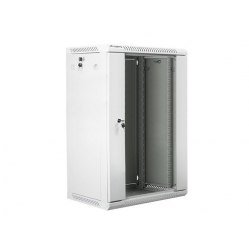 Szafa serwerowa Lanberg 19'' 18U 600x450mm szara  drzwi szklane 