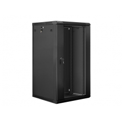 Szafa serwerowa Lanberg 19'' 22U 600x600mm czarna  drzwi szklane 