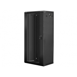 Szafa serwerowa Lanberg 19'' 27U 600x450mm czarna  drzwi szklane 