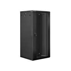 Szafa serwerowa Lanberg 19'' 27U 600x600mm czarna  drzwi szklane 