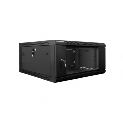 Szafa serwerowa Lanberg 19'' 4U 600x600mm czarna  drzwi szklane 