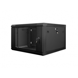 Szafa serwerowa Lanberg 19'' 6U 600x600mm czarna  drzwi szklane 