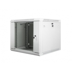 Szafa serwerowa Lanberg 19'' 9U 600x600mm szara  drzwi szklane 