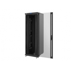 Szafa serwerowa Lanberg 19'' 42U 800x1000mm czarna  szklane LCD 