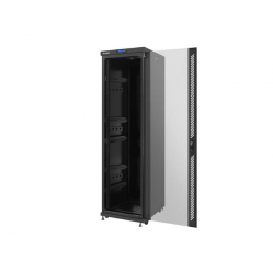 Szafa serwerowa Lanberg 19'' 42U 600x800mm czarna  szklane LCD 