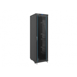 Szafa serwerowa Lanberg 19'' 42U 600x800mm czarna  szklane LCD 