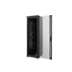 Szafa serwerowa Lanberg 19'' 37U 600x600mm czarna szklane LCD; flat pack