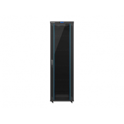 Szafa serwerowa Lanberg 19'' 42U 600x600mm czarna szklane LCD; flat pack