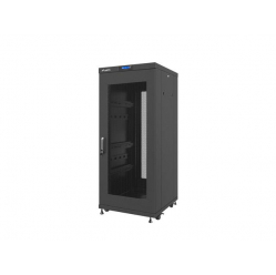 Szafa serwerowa Lanberg 19'' 27U 600x600mm czarna  drzwi perf. LCD 