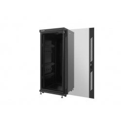 Szafa serwerowa Lanberg 19'' 27U 600x600mm czarna  drzwi szklane 