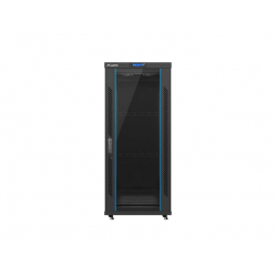 Szafa serwerowa Lanberg 19'' 27U 600x600mm czarna  drzwi szklane LCD 