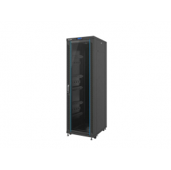 Szafa serwerowa Lanberg 19'' 37U 600x800mm czarna  drzwi szklane LCD 
