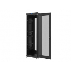 Szafa serwerowa Lanberg  19'' 42U 600x600mm czarna  drzwi perforowane LCD 
