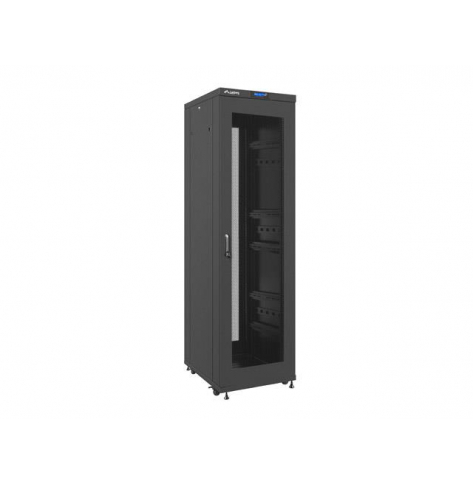 Szafa serwerowa Lanberg 19'' 42U 600x800mm czarna  drzwi perforowane LCD 