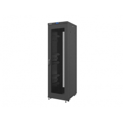 Szafa serwerowa Lanberg 19'' 42U 600x800mm czarna  drzwi perforowane LCD 