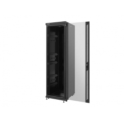 Szafa serwerowa Lanberg 19'' 42U 600x800mm czarna  drzwi szklane 