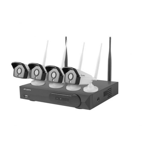 Monitoring WIFI Lanberg NVR 4 kanały  + 4 Kamery 1,3MP