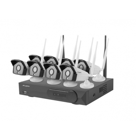Monitoring WIFI Lanberg NVR 8 kanały  + 8 Kamery 1,3MP