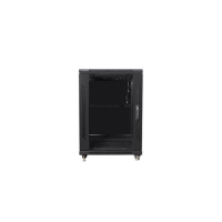 Szafa serwerowa Lanberg 19'' 15U  600x600mm czarna  drzwi szklane 