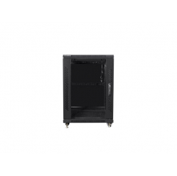 Szafa serwerowa Lanberg 19'' 15U  600x600mm czarna  drzwi szklane 