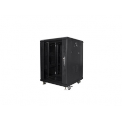 Szafa serwerowa Lanberg 19'' 15U  600x600mm czarna  drzwi szklane 