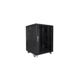 Szafa serwerowa Lanberg 19'' 15U  600x600mm czarna  drzwi szklane 
