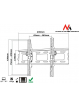 Uchwyt do telewizora Maclean MC-566 22-47" czarny do 65kg max vesa 400x400