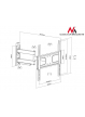Uchwyt do telewizora Maclean MC-647 33-55" max vesa 400x400 zakrzywiony TV