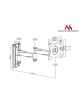 Uchwyt do TV Maclean MC-675 13-42" czarny do 20kg zabezpieczenie zmiany położenia