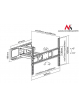Uchwyt do telewizora Maclean MC-710 37-70" 40kg, max vesa 600x400